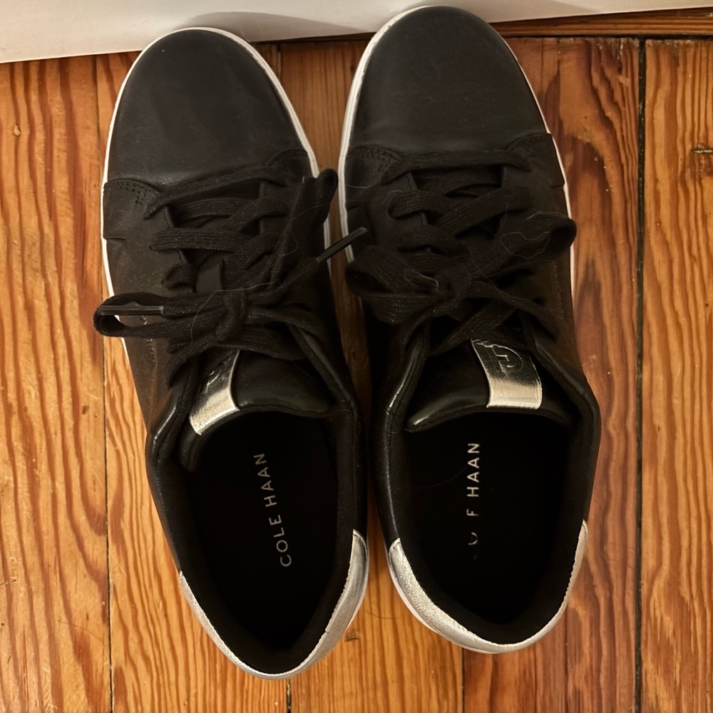 Cole Haan Black and Silver Casual Sneakers